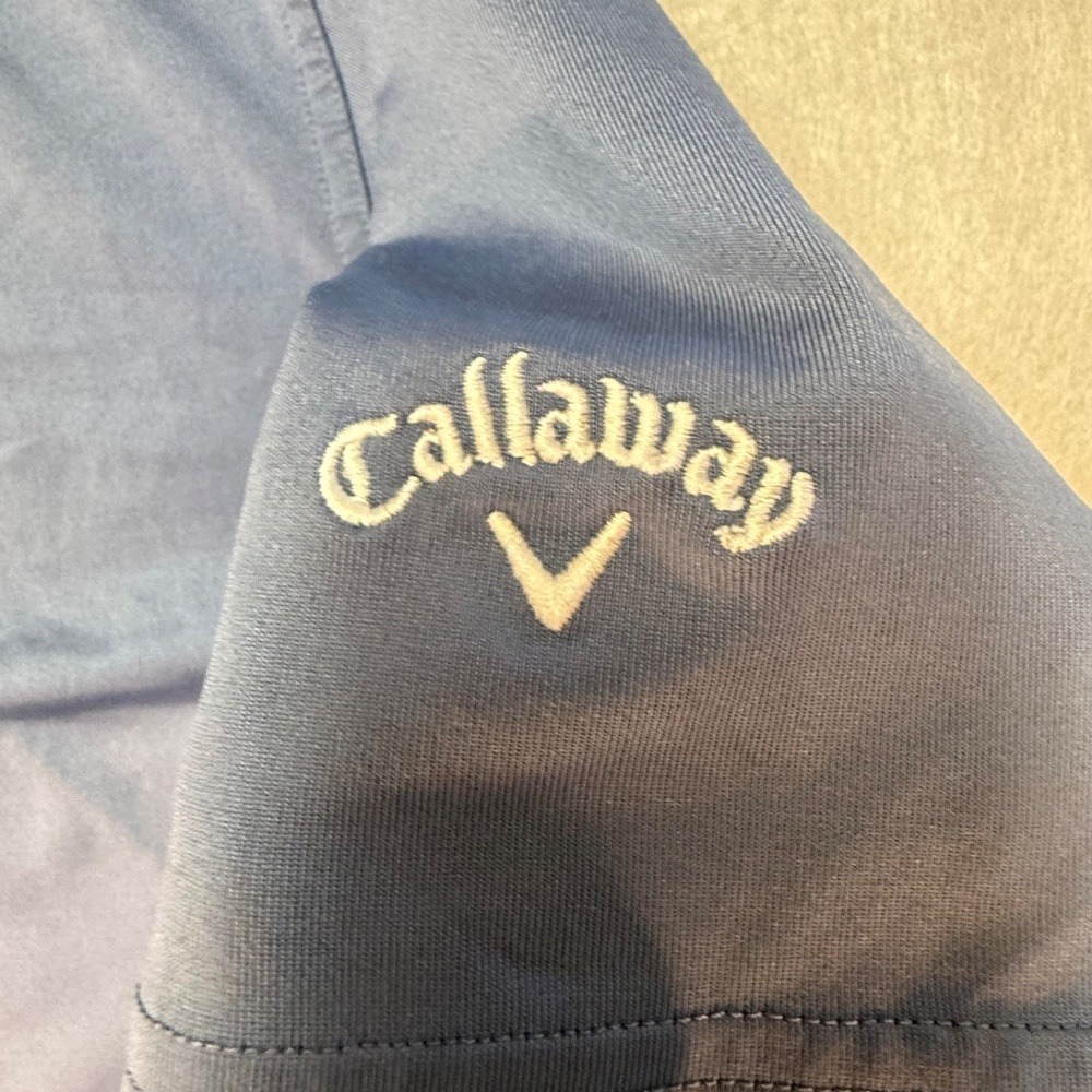 Callaway Golf Polo Shirt Opti-Dri Moisture Wicking Athletic Blue Large - Picture 3 of 7